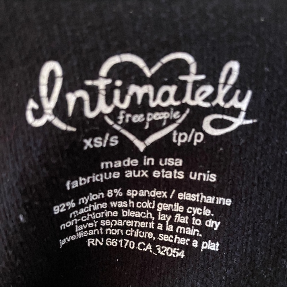 Free People Black Cap Sleeve Stretch Top XS/S - Picture 2 of 3